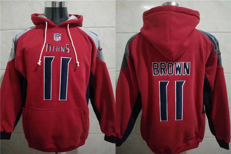 Nike Titans 11 A.j. Brown Red All Stitched Pullover Hoodie,We sell and wholesale Nike Titans 11 A.j. Brown Red All Stitched Pullover Hoodie on line form chian!